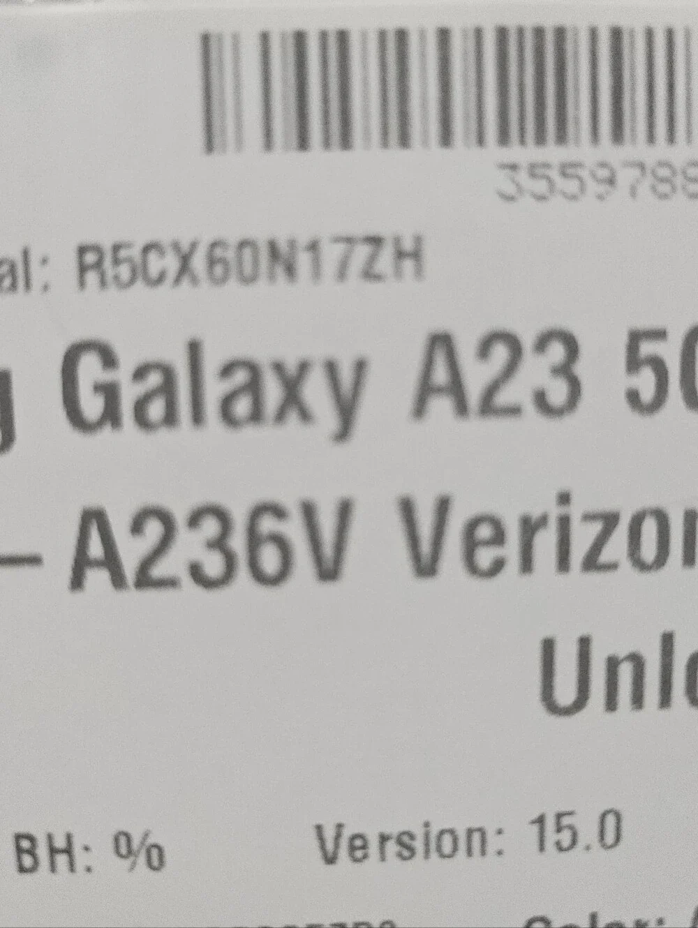 Samsung Galaxy A23.5G and USB-C Cable